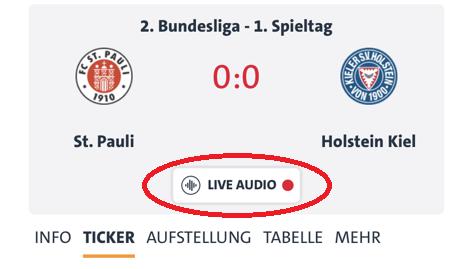 St. Pauli gegen Holstein Kiel live audio