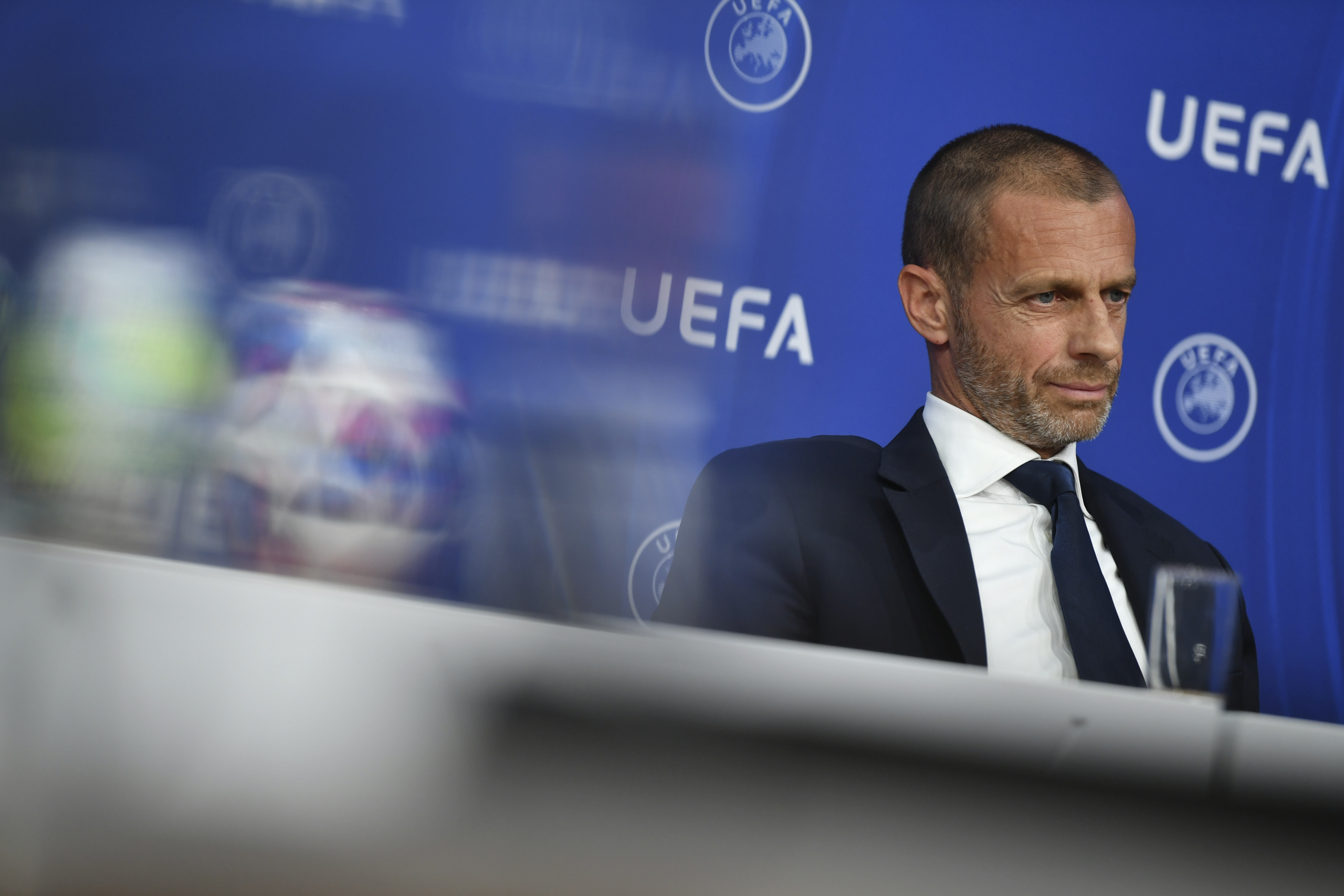 UEFA-Präsident Aleksander Ceferin bei einer Pressekonferenz