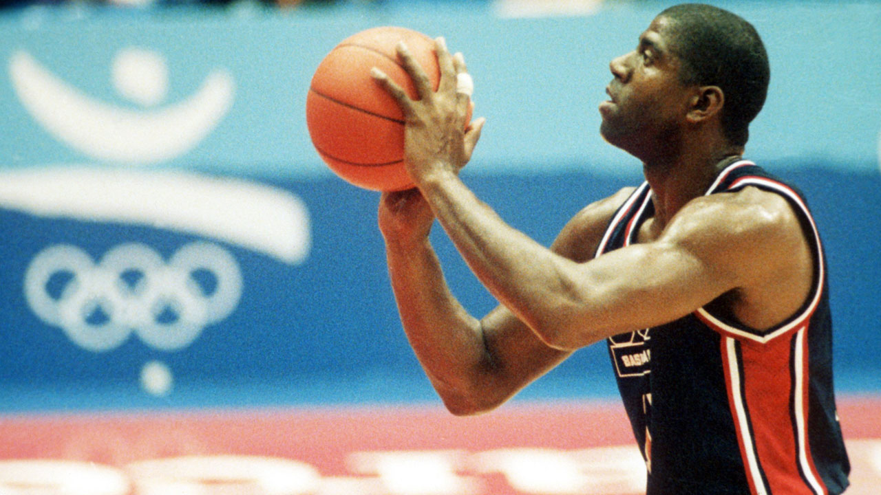 "Magic" Johnson - für das dream Team bei Olympia 1992  