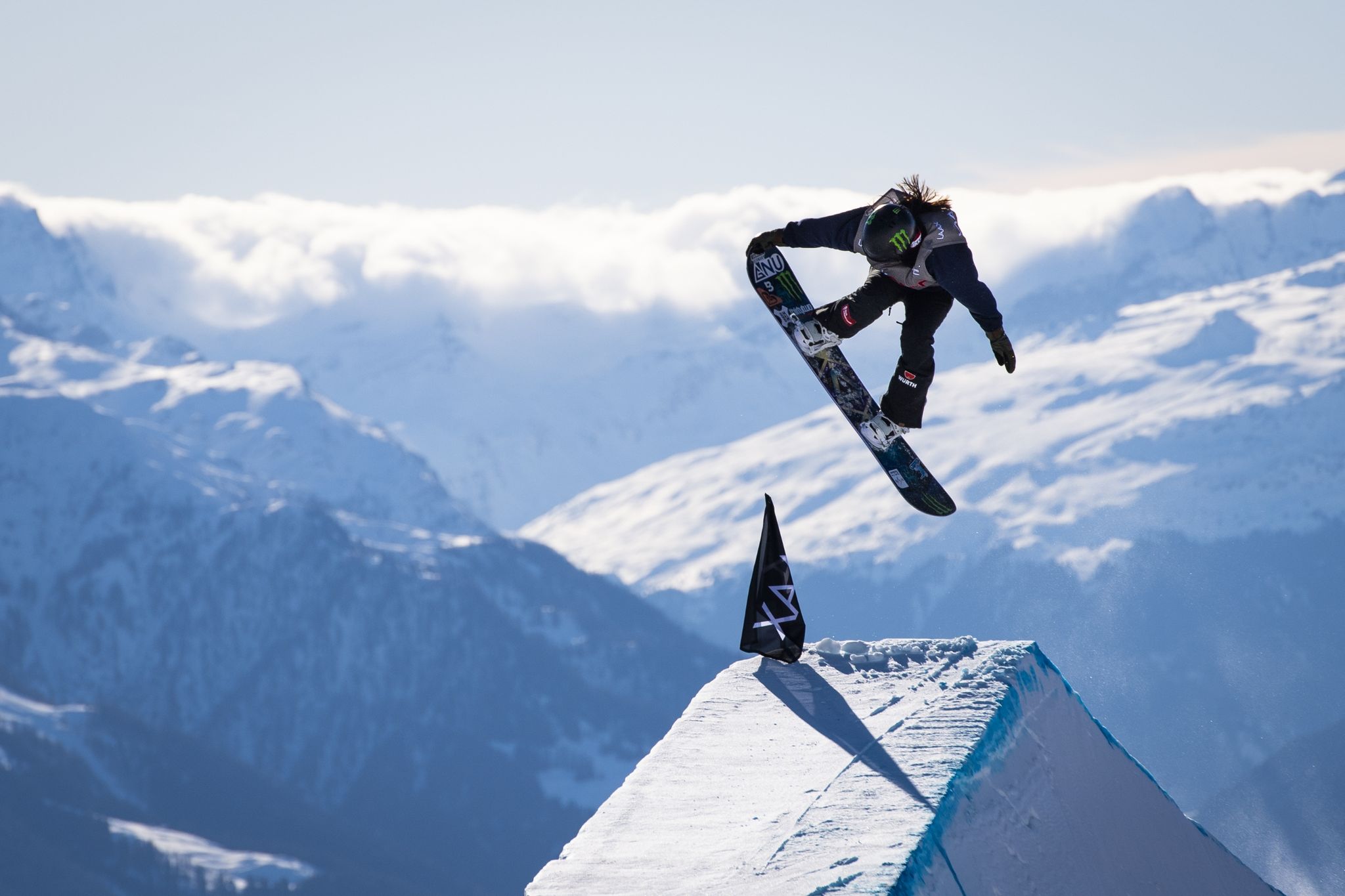 Snowboarder Annika Morgan wurde in Laax Dritte.