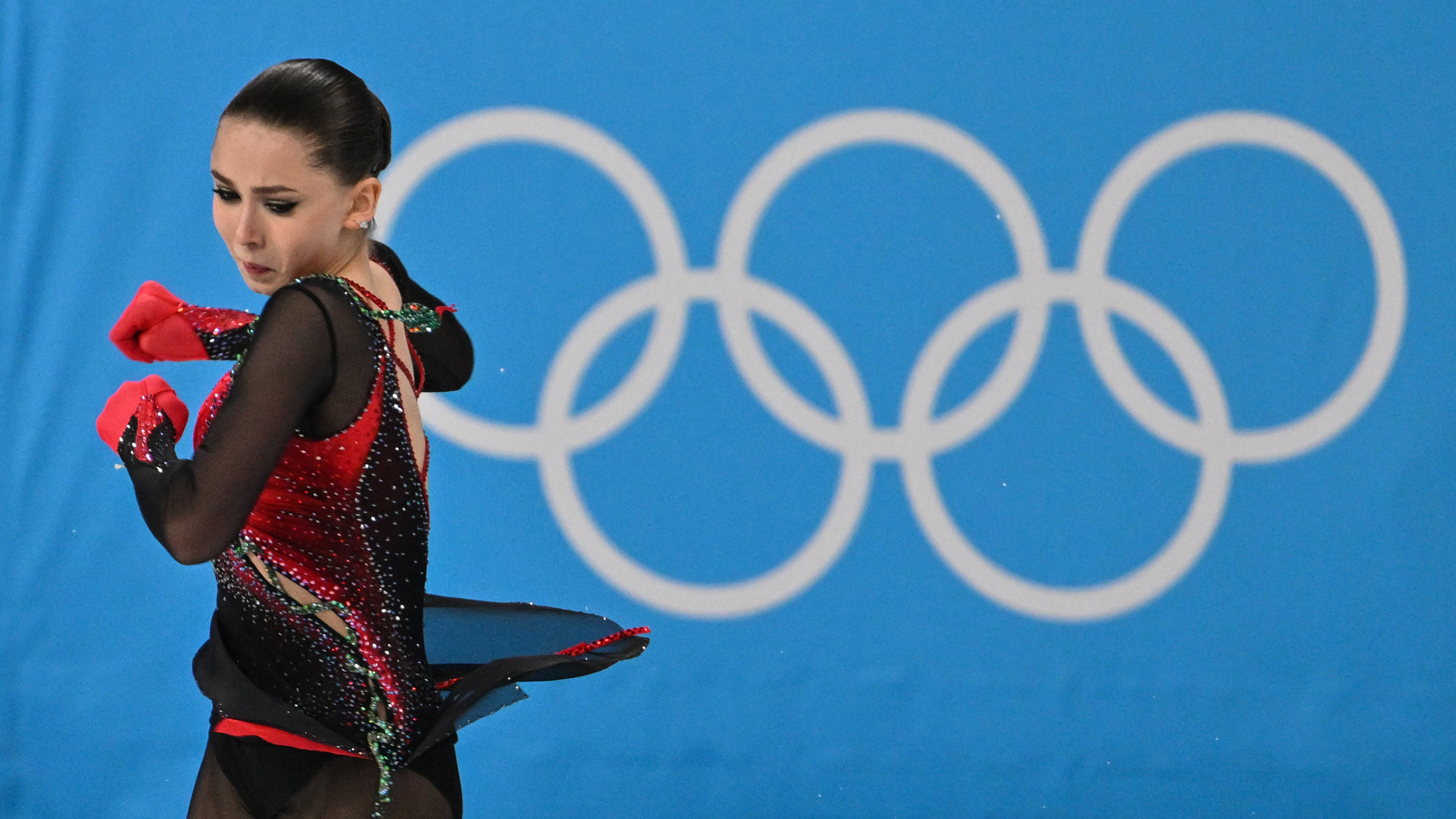 Die Eiskunstläuferin Walijewa bei den Olympischen Spielen 2022