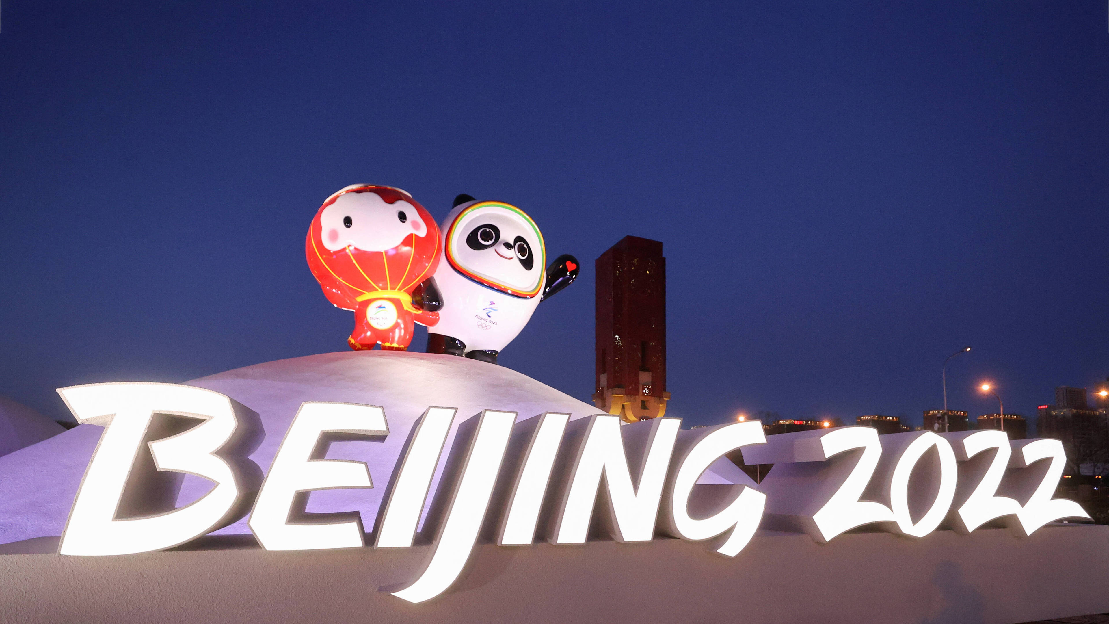 Maskottchen der Olympischen Winterspielen 2022 in Peking