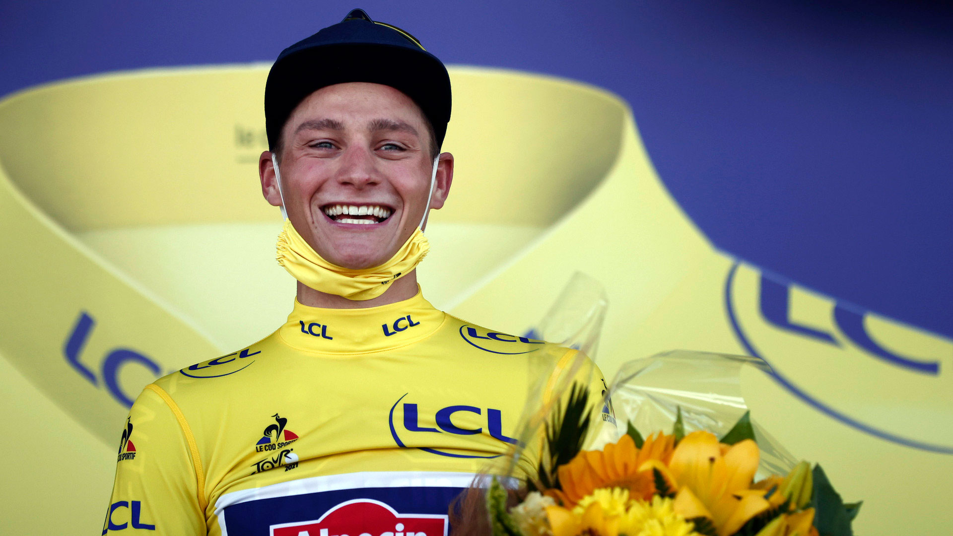 Mathieu van der Poel bei der zweiten Etappe der Tour de France