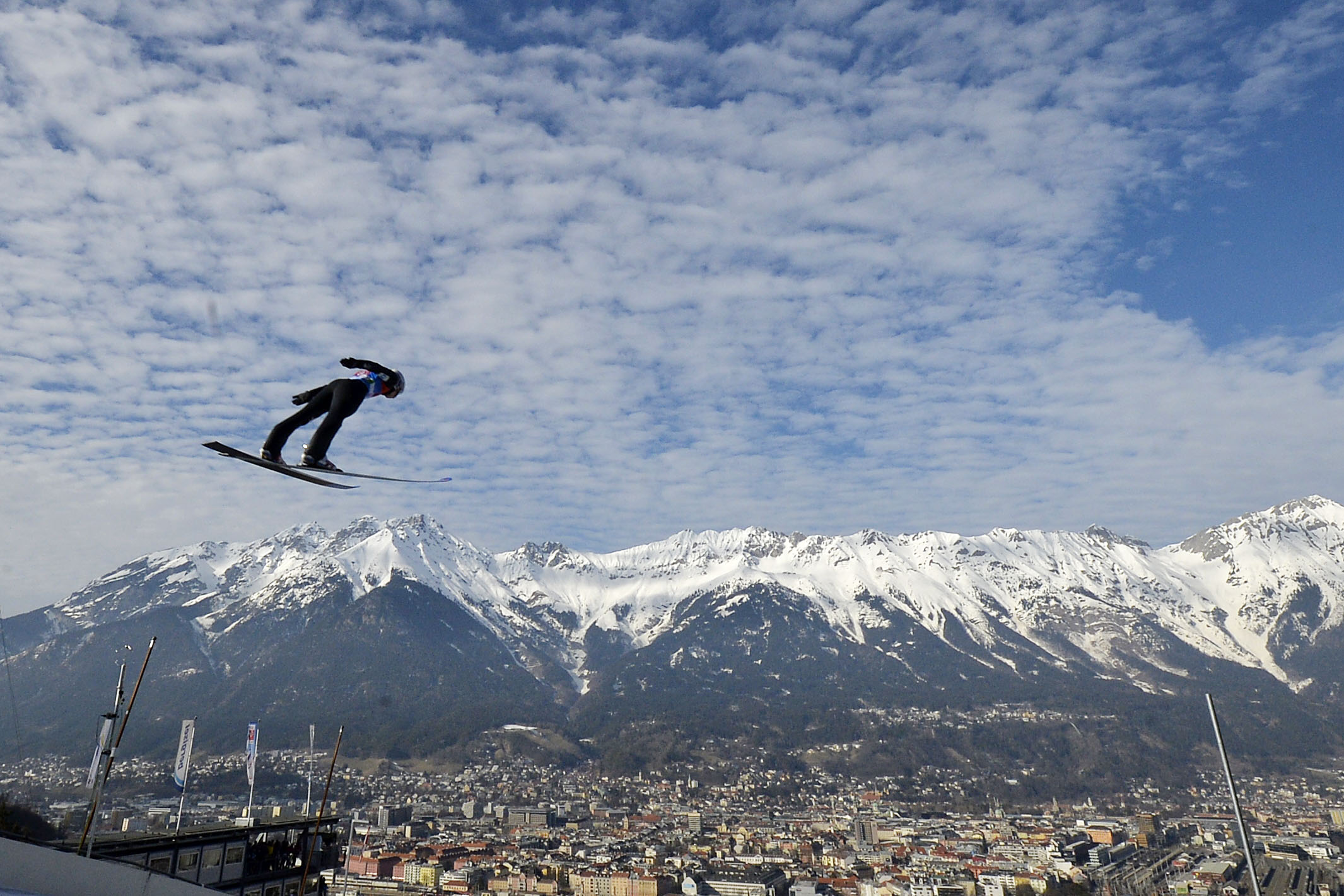 Blick auf Innsbruck bei der Nordischen Ski-WM 2019